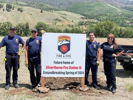 The "coming soon" sign has gone up at the site of our future Silverthorne fire station